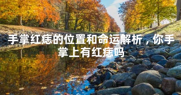 手掌红痣的位置和命运解析,你手掌上有红痣吗